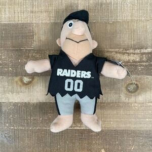 Vintage 1994 Hanna-Barbera Fred Flintstone Oakland Raiders NFL‎ Plush Doll Toy
